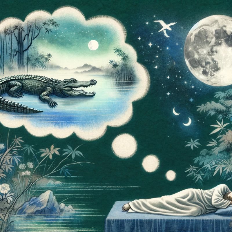 周公解夢-鱷魚