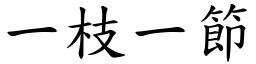 一枝一節 (楷體矢量字庫)