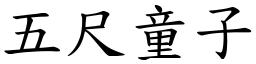 五尺童子 (楷體矢量字庫)