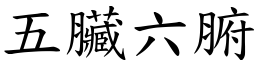 五臟六腑 (楷體矢量字庫)