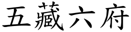 五藏六府 (楷體矢量字庫)