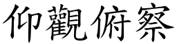 仰觀俯察 (楷體矢量字庫)
