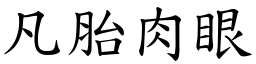 凡胎肉眼 (楷體矢量字庫)