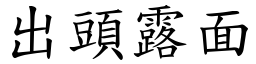 出頭露面 (楷體矢量字庫)