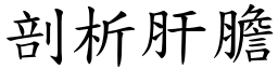 剖析肝膽 (楷體矢量字庫)