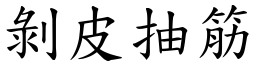 剝皮抽筋 (楷體矢量字庫)