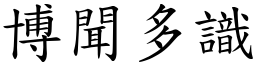 博聞多識 (楷體矢量字庫)