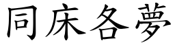 同床各夢 (楷體矢量字庫)