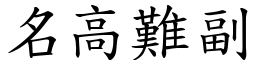 名高難副 (楷體矢量字庫)