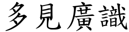 多見廣識 (楷體矢量字庫)