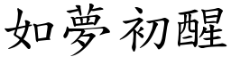 如夢初醒 (楷體矢量字庫)