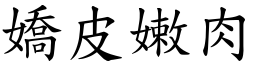 嬌皮嫩肉 (楷體矢量字庫)