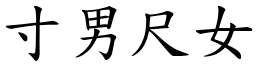 寸男尺女 (楷體矢量字庫)