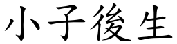 小子後生 (楷體矢量字庫)