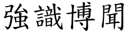 強識博聞 (楷體矢量字庫)