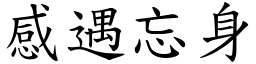 感遇忘身 (楷體矢量字庫)