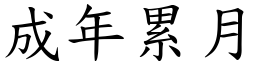 成年累月 (楷體矢量字庫)