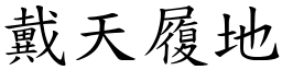 戴天履地 (楷體矢量字庫)