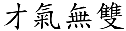 才氣無雙 (楷體矢量字庫)