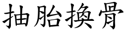抽胎換骨 (楷體矢量字庫)