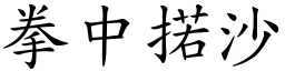 拳中掿沙 (楷體矢量字庫)