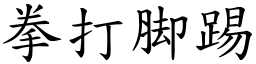 拳打脚踢 (楷體矢量字庫)