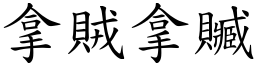 拿賊拿贓 (楷體矢量字庫)