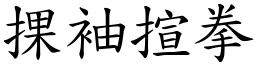 捰袖揎拳 (楷體矢量字庫)