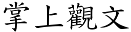 掌上觀文 (楷體矢量字庫)