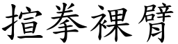 揎拳裸臂 (楷體矢量字庫)