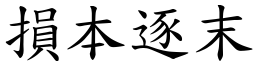 損本逐末 (楷體矢量字庫)