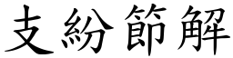 支紛節解 (楷體矢量字庫)