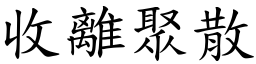 收離聚散 (楷體矢量字庫)