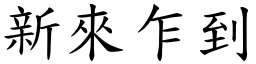 新來乍到 (楷體矢量字庫)