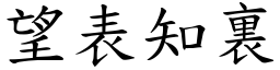 望表知裏 (楷體矢量字庫)