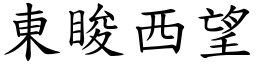 東睃西望 (楷體矢量字庫)