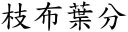 枝布葉分 (楷體矢量字庫)
