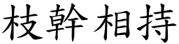 枝幹相持 (楷體矢量字庫)