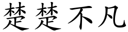 楚楚不凡 (楷體矢量字庫)