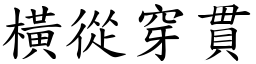 橫從穿貫 (楷體矢量字庫)