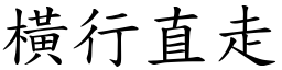 橫行直走 (楷體矢量字庫)