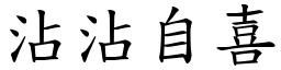 沾沾自喜 (楷體矢量字庫)