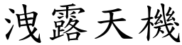 洩露天機 (楷體矢量字庫)