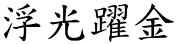 浮光躍金 (楷體矢量字庫)