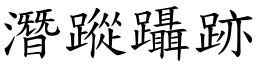 潛蹤躡跡 (楷體矢量字庫)