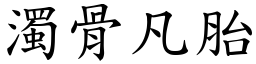 濁骨凡胎 (楷體矢量字庫)