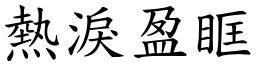 熱淚盈眶 (楷體矢量字庫)