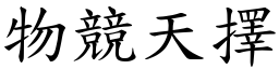 物競天擇 (楷體矢量字庫)