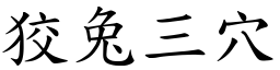 狡兔三穴 (楷體矢量字庫)