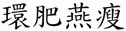 環肥燕瘦 (楷體矢量字庫)